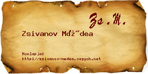 Zsivanov Médea névjegykártya